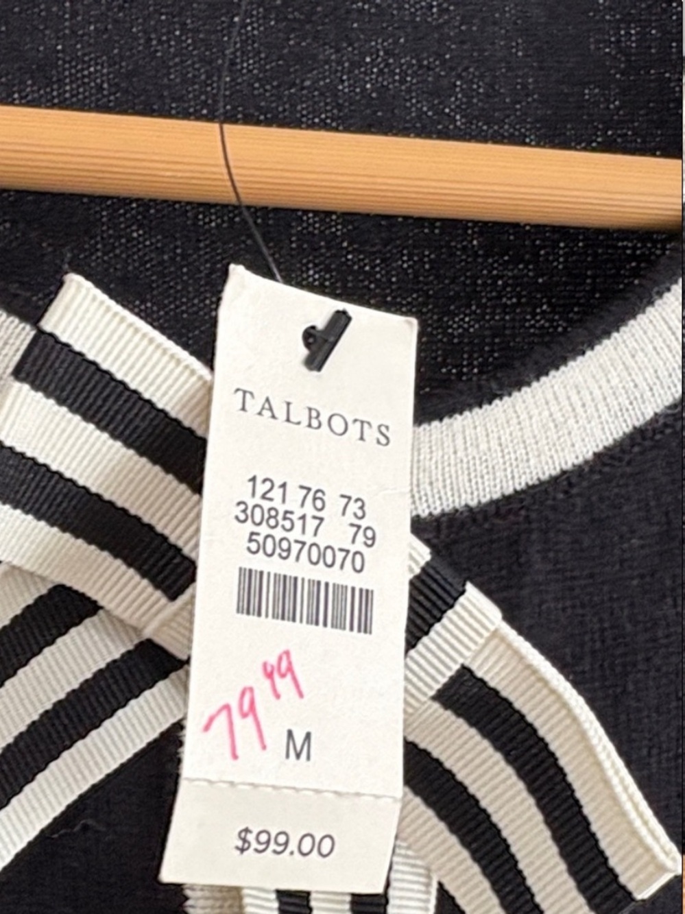 Talbots Classic Cashmere Blend Black Cardigan, Size M, NWT - Picture 6 of 11